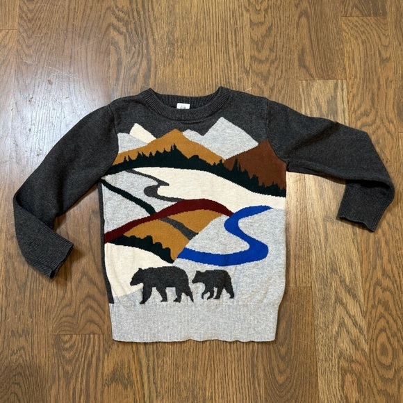 Gap toddler mountain sweater 4T bears kids sking snowboarding B34 - Picture 4 of 8